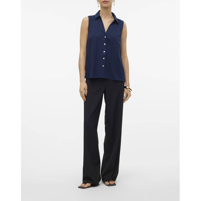 Product VERO MODA VMMYMILO SL V-NECK SHIRT WVN  GA base image