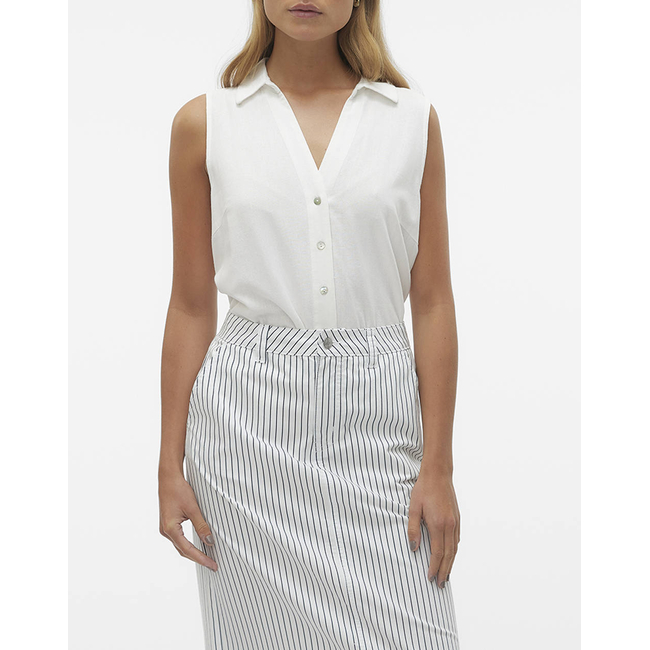 Product VERO MODA VMMYMILO SL V-NECK SHIRT WVN  GA base image
