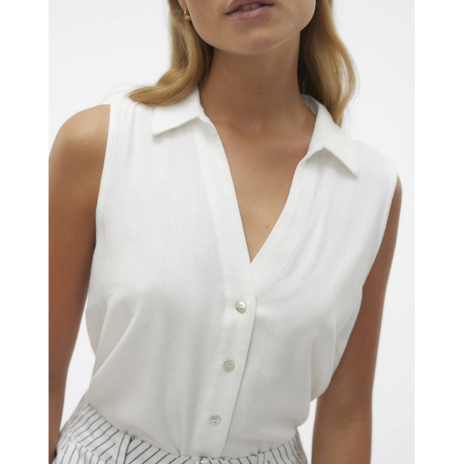 Product VERO MODA VMMYMILO SL V-NECK SHIRT WVN  GA base image