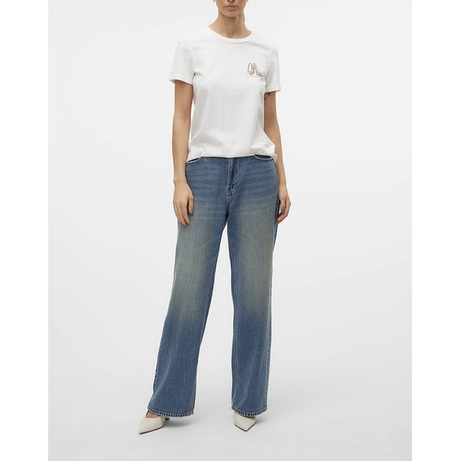 Product VERO MODA VMVILLA S/S O-NECK T-SHIRT JRS BTQ GA base image