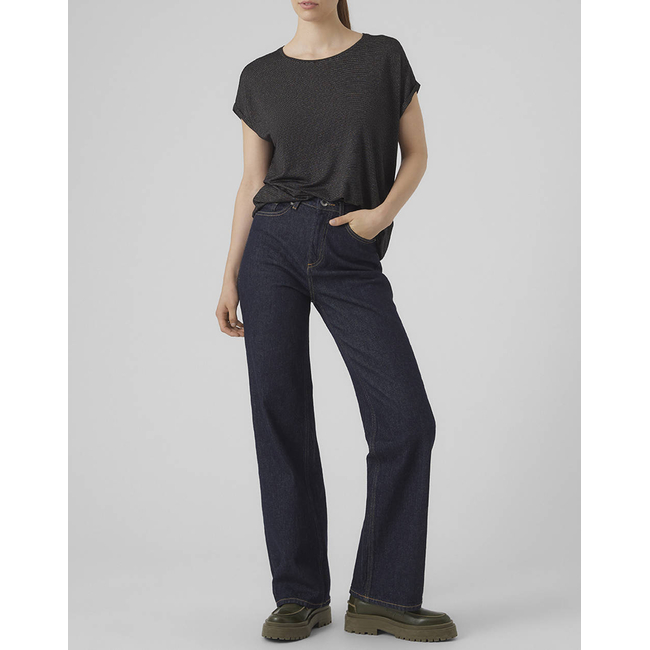 Product VERO MODA VMLAVA GLITTER SS TOP STRIPE GA JRS NOOS base image