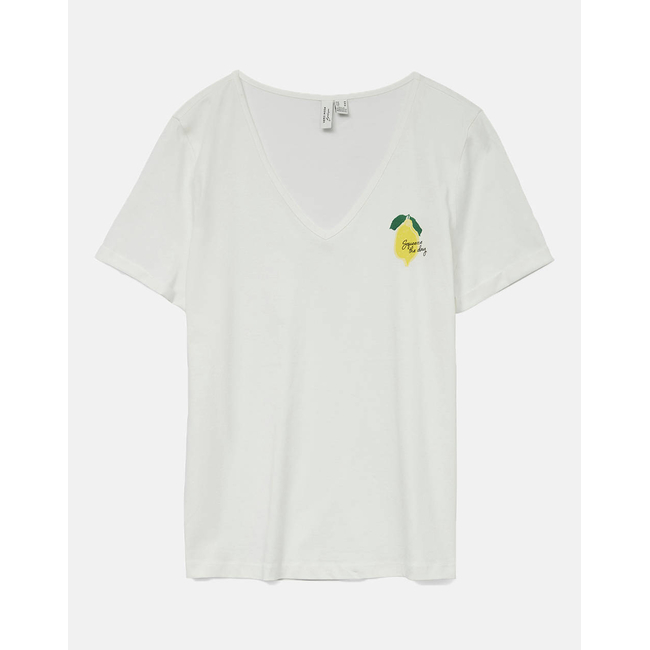 Product VERO MODA VMBITONA S/S V-NECK T-SHIRT JRS BTQ GA base image