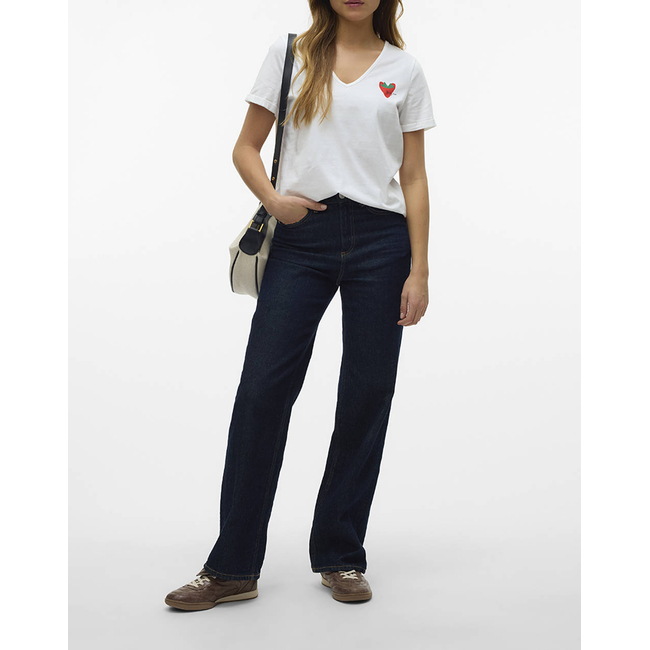 Product VERO MODA VMBITONA S/S V-NECK T-SHIRT JRS BTQ GA base image