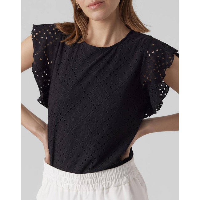 Product VERO MODA VMTASSA SL FRILL TOP NOOS base image