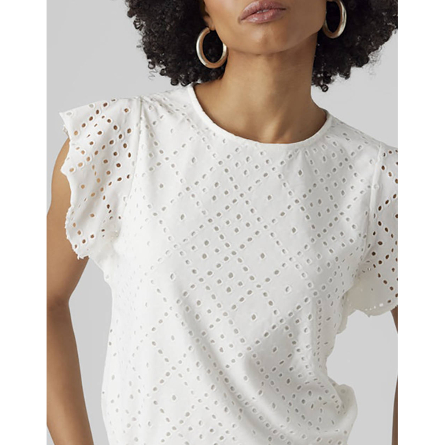 Product VERO MODA VMTASSA SL FRILL TOP NOOS base image