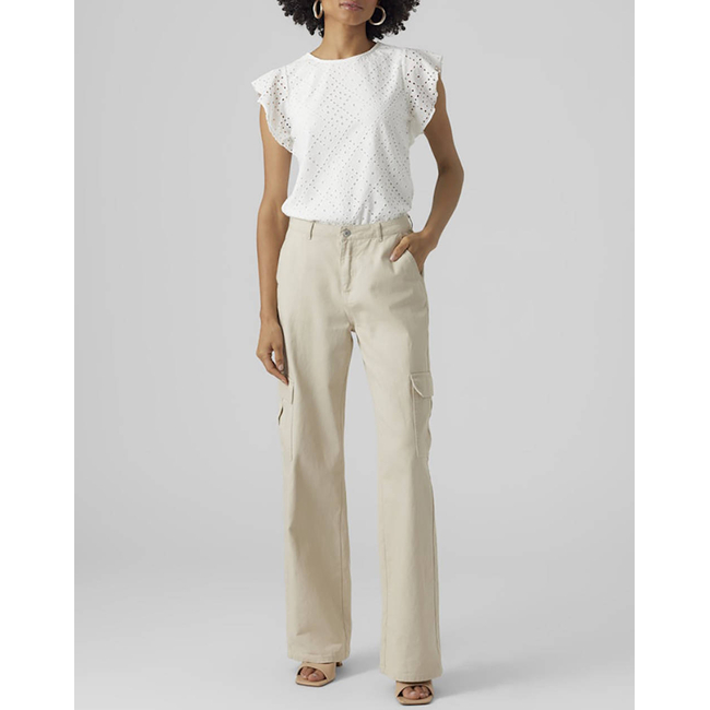 Product VERO MODA VMTASSA SL FRILL TOP NOOS base image