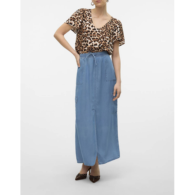Product VERO MODA VMEASY JOY V-NECK SS BLOUSE WVN GA base image
