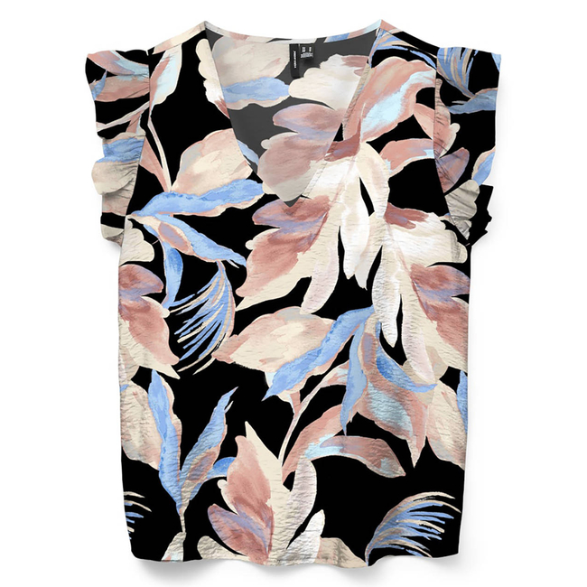 Product VERO MODA VMJOSIE SL V-NECK TOP WVN GA base image