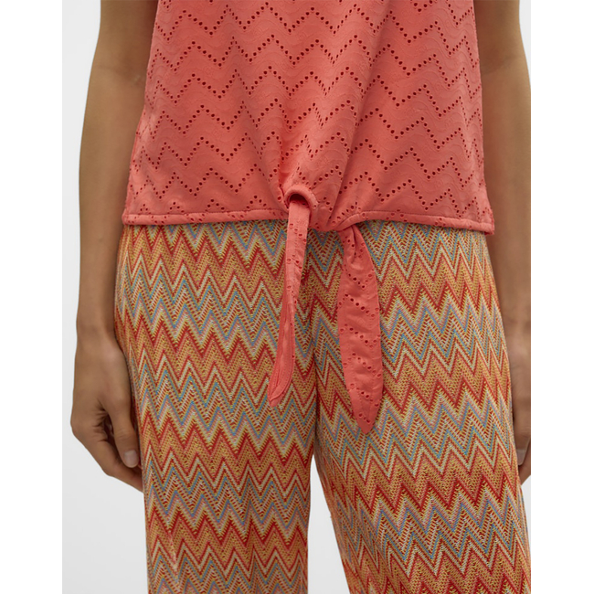 Product VERO MODA VMTHAS SL TIE TOP JRS GA VO base image