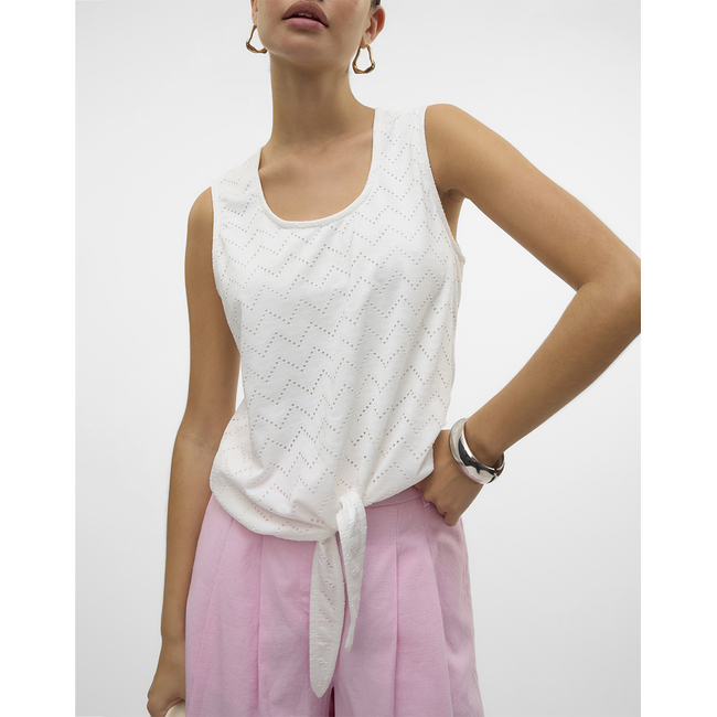 Product VERO MODA VMTHAS SL TIE TOP JRS GA VO base image