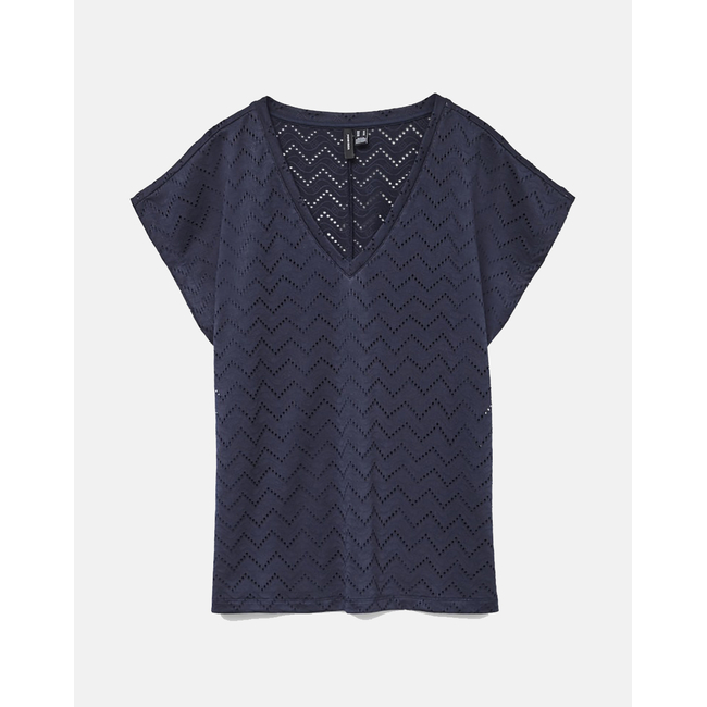 Product VERO MODA VMTHAS SS V-NECK TOP JRS GA VO base image