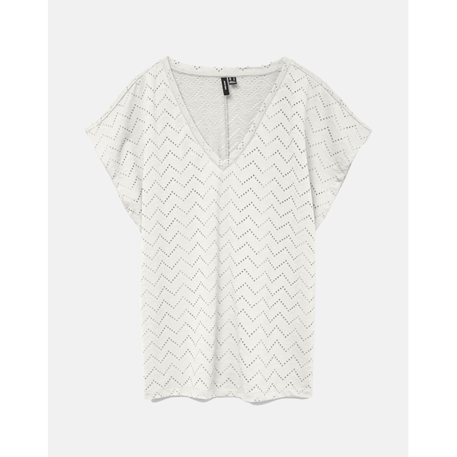 Product VERO MODA VMTHAS SS V-NECK TOP JRS GA VO base image