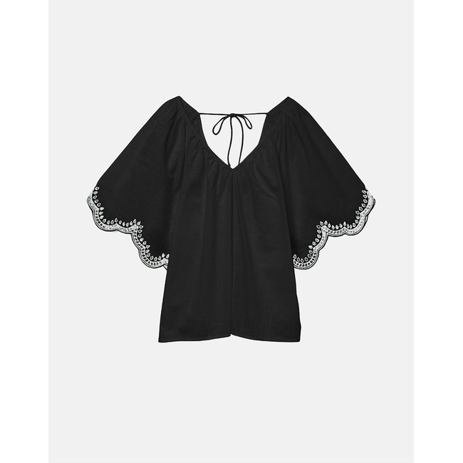 Product VERO MODA VMDIANA 2/4 V-NECK TOP WVN BTQ base image