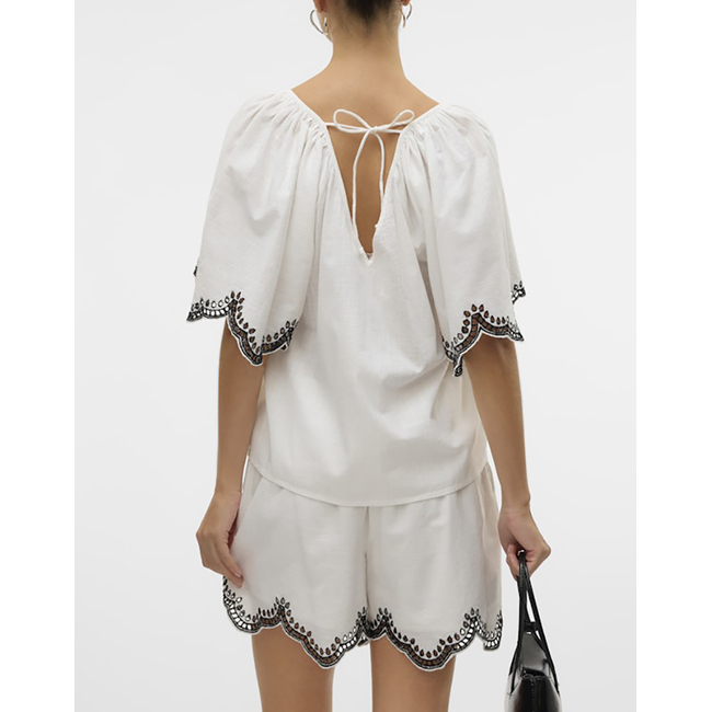 Product VERO MODA VMDIANA 2/4 V-NECK TOP WVN BTQ base image