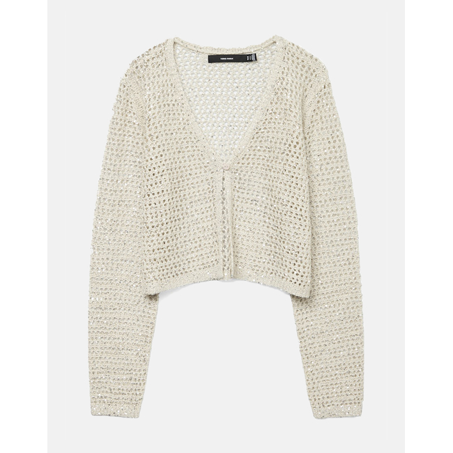 Product VERO MODA VMLEILANI GLITTER LS V-NECK SHORT CARDI base image