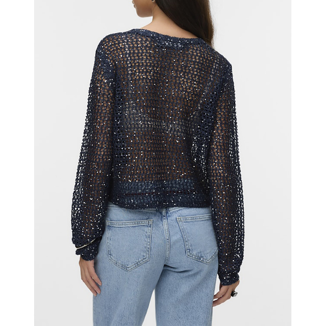 Product VERO MODA VMLEILANI GLITTER LS V-NECK SHORT CARDI base image