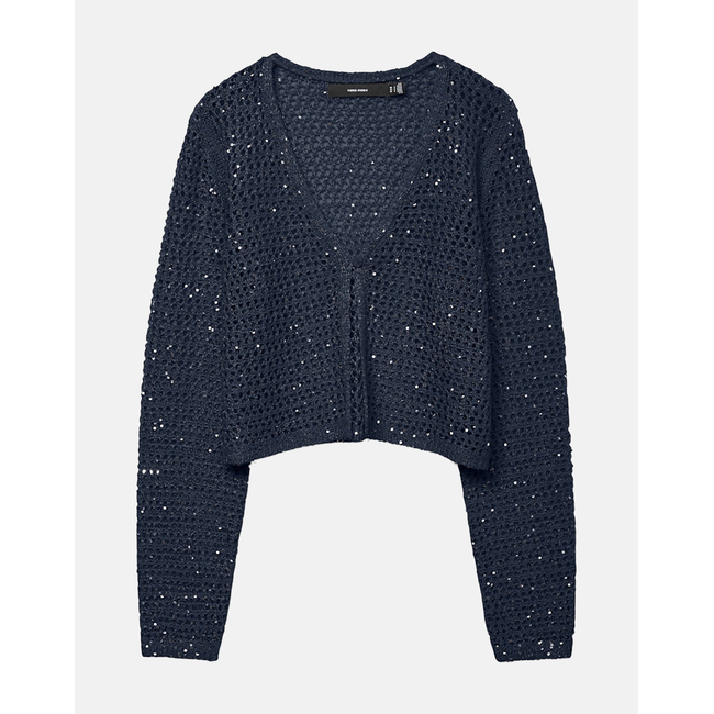 Product VERO MODA VMLEILANI GLITTER LS V-NECK SHORT CARDI base image