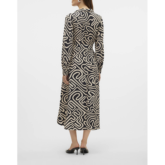 Product VERO MODA VMVIGDIS L/S 7/8 DRESS WVN BTQ GA base image