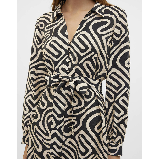 Product VERO MODA VMVIGDIS L/S 7/8 DRESS WVN BTQ GA base image