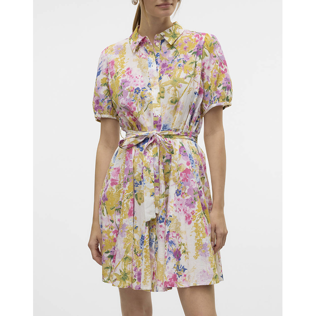 Product VERO MODA VMDICTHE 2/4 SHORT VOLUME DRESS WVN GA base image