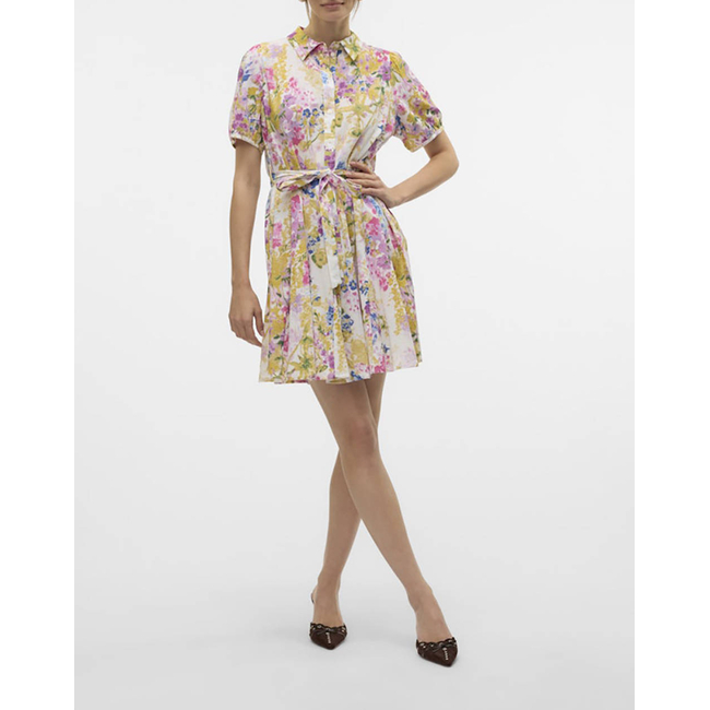 Product VERO MODA VMDICTHE 2/4 SHORT VOLUME DRESS WVN GA base image
