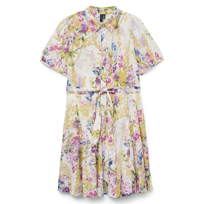 Product VERO MODA VMDICTHE 2/4 SHORT VOLUME DRESS WVN GA base image