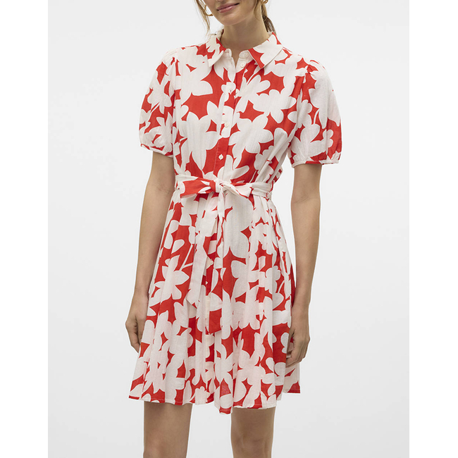 Product VERO MODA VMDICTHE 2/4 SHORT VOLUME DRESS WVN GA base image