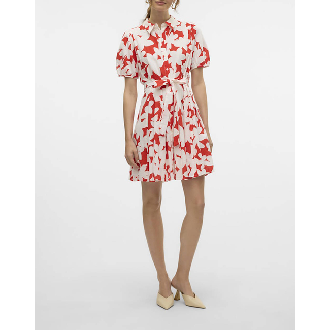 Product VERO MODA VMDICTHE 2/4 SHORT VOLUME DRESS WVN GA base image