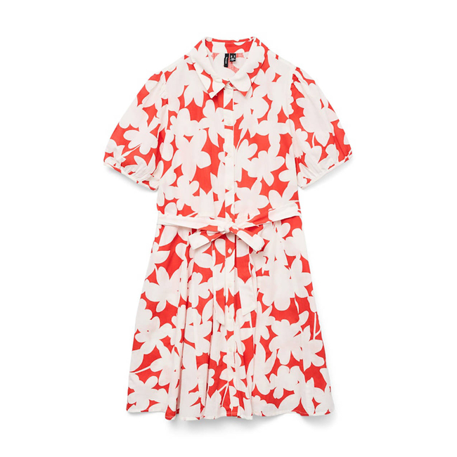 Product VERO MODA VMDICTHE 2/4 SHORT VOLUME DRESS WVN GA base image