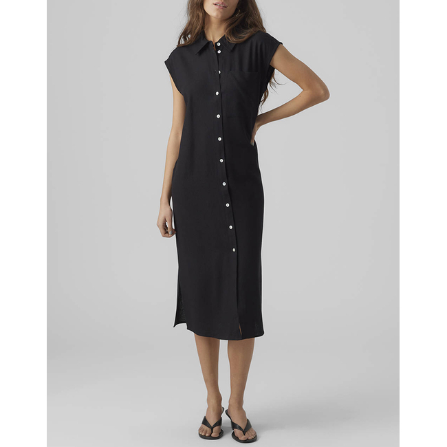 Product VERO MODA VMMYMILO SL CALF SHIRT DRESS WVN GA base image