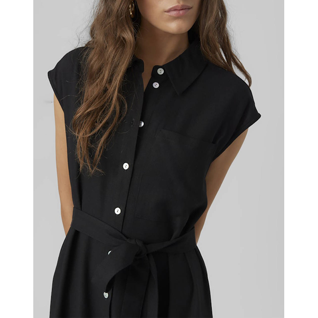 Product VERO MODA VMMYMILO SL CALF SHIRT DRESS WVN GA base image