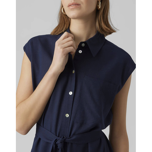 Product VERO MODA VMMYMILO SL CALF SHIRT DRESS WVN GA base image