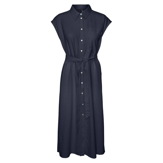 Product VERO MODA VMMYMILO SL CALF SHIRT DRESS WVN GA base image