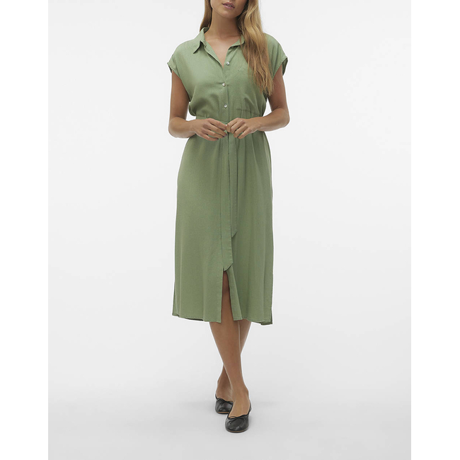 Product VERO MODA VMMYMILO SL CALF SHIRT DRESS WVN GA base image
