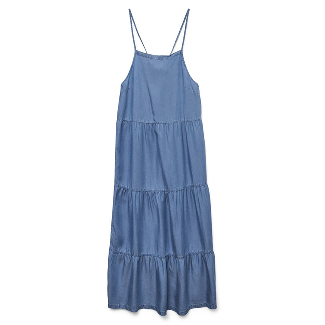 Product VERO MODA VMFLEUR SL 7/8 LAYER TENCEL DRESS GA base image