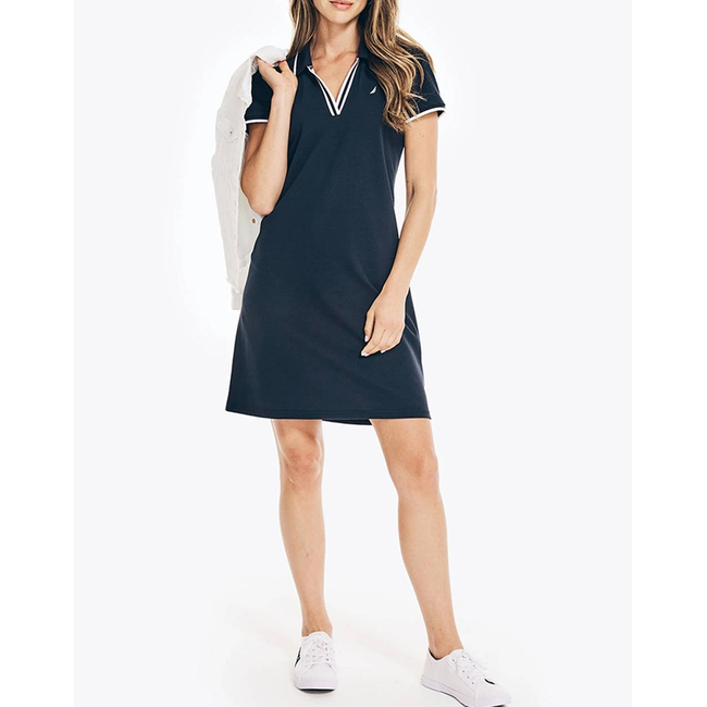 Product NAUTICA ΦΟΡΕΜΑ S/S TIPPED KNIT OCEAN POLO DRESS base image