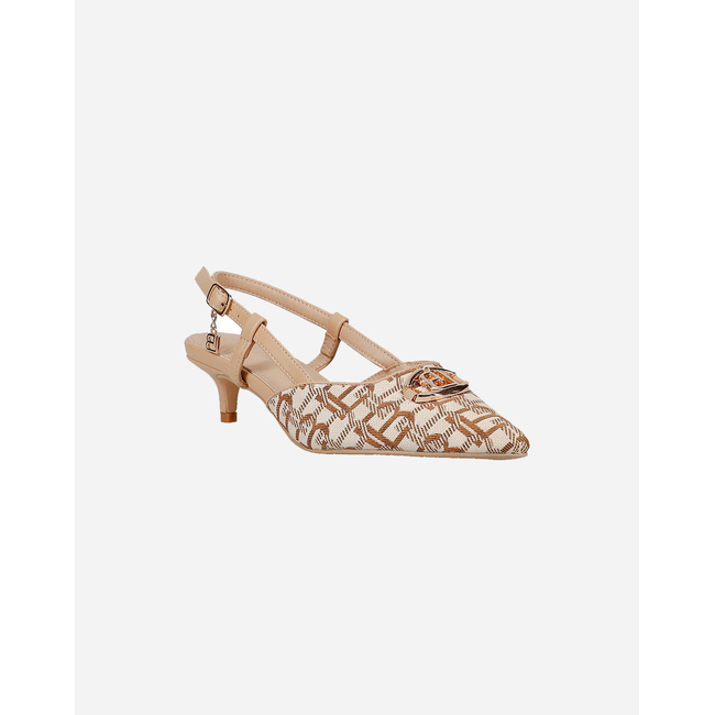 Product LAURA BIAGIOTTI 8964 SHOES MAT LOGO WITH BUCKLE & TAN STRAP base image