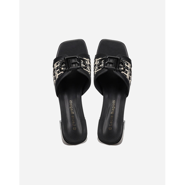 Product LAURA BIAGIOTTI 9034 ΣΑΝΔ. ΣΧΕΔΙΟ ΜΕ ΑΓΚΡΑΦΑ BLACK base image
