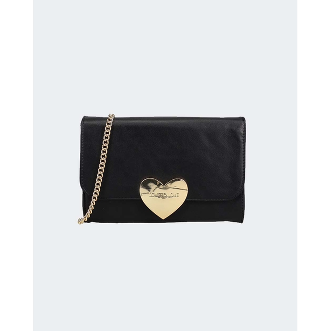 Product LOVE TO LOVE by GAI LTL18 ΤΣΑΝΤΑ ΩΜΟΥ ME ΚΟΥΜΠΩΜΑ ΚΑΡΔΙΑ  BLACK (Διαστάσεις: 25 x 16.5 x 4εκ.) base image
