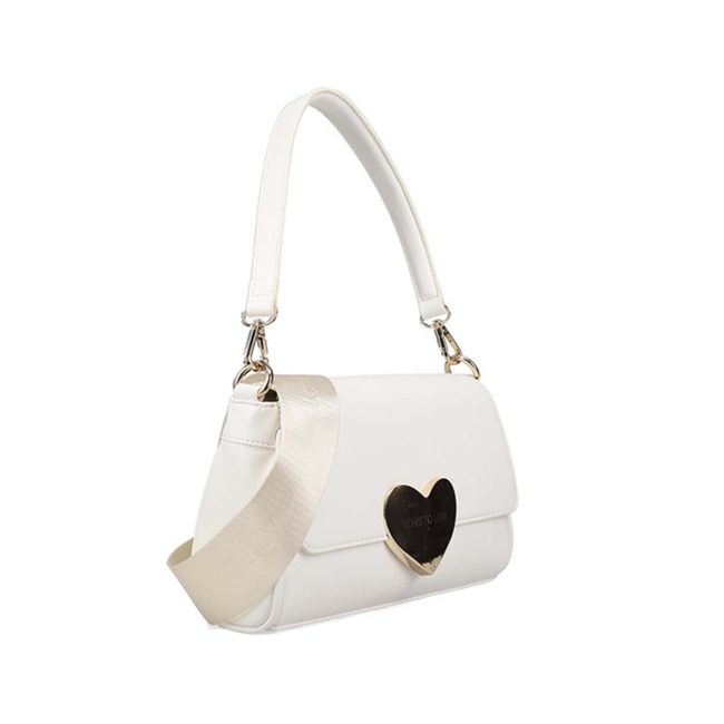 Product LOVE TO LOVE by GAI LTL16 ΤΣΑΝΤΑ ΩΜΟΥ ME ΚΟΥΜΠΩΜΑ ΚΑΡΔΙΑ  WHITE(Διαστάσεις: 24.5 x 16 x 7εκ.) base image