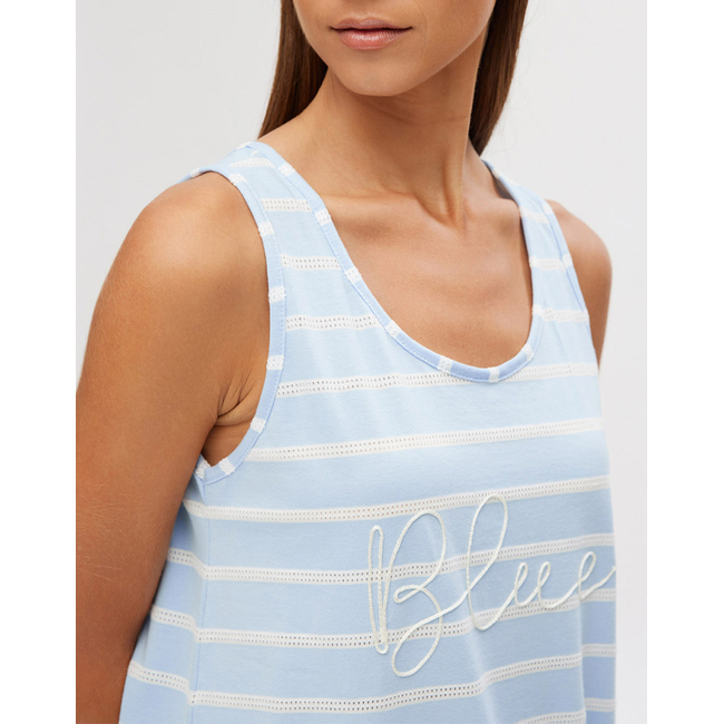 Product MINERVA NIGHTDR.WOM.NS S/J JACQUARD STRIPED BLUE base image