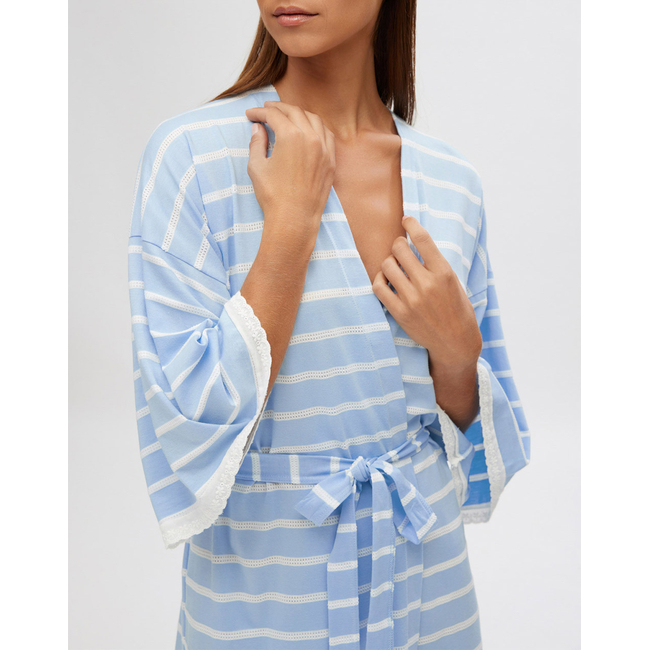 Product MINERVA ROBE WOM.S/J JACQUARD STRIPED base image