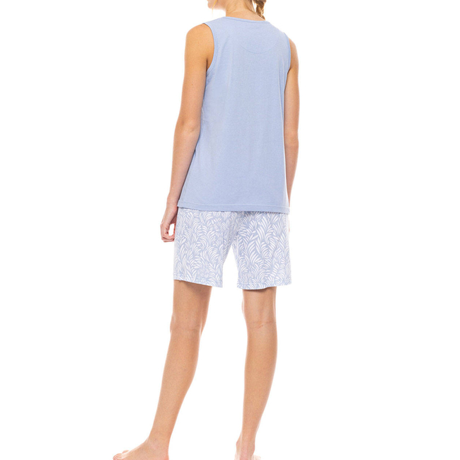 Product PINK LABEL PYJAMA SHORTS ICE BLUE FLEUR base image