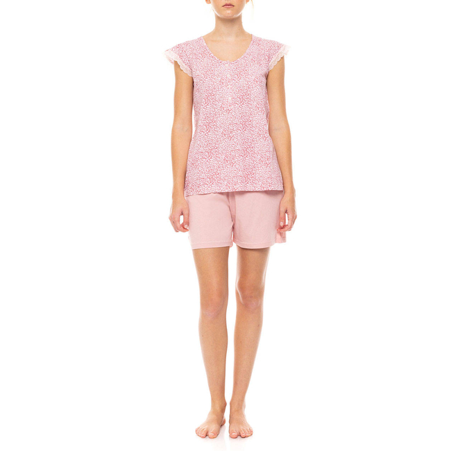 Product PINK LABEL PYJAMA SHORTS LEOPARD ROSE base image