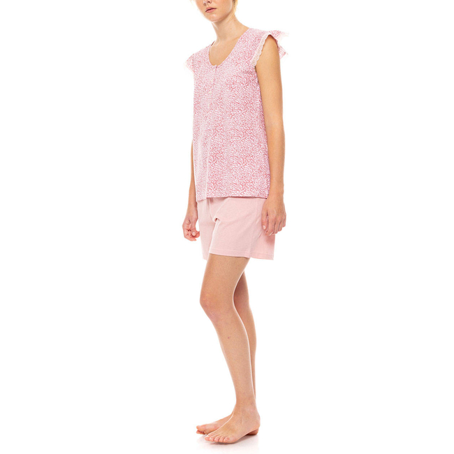 Product PINK LABEL PYJAMA SHORTS LEOPARD ROSE base image
