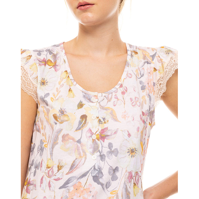 Product PINK LABEL PYJAMA CAPRI FLORAL ROSE base image