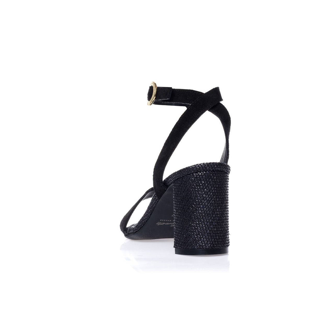 Product SANTE DES.25-227 SANTE SANDAL RETURNED SUEDE STRAW SOLE HEEL base image