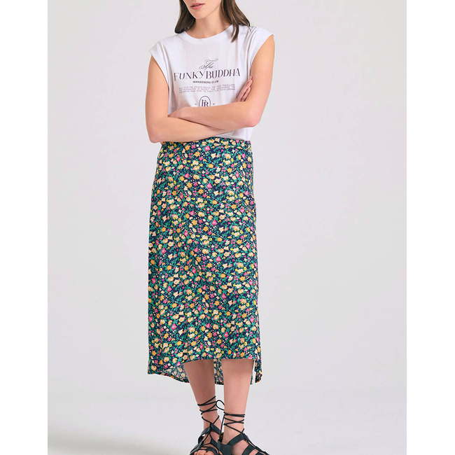 Product FUNKY BUDDHA Γυναικεία Φούστα Μίντι base image
