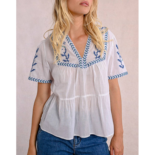 Product MOLLY BRACKEN LADIES WOVEN TOP base image