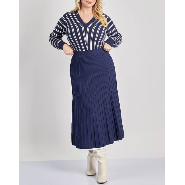 Product PARABITA Knitted pleated maxi skirt base image